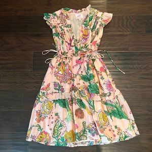 Banjanan pink floral dress Xs
